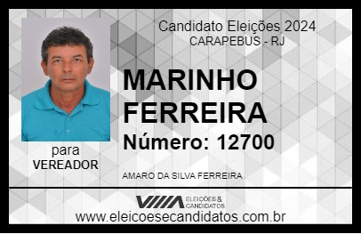 Candidato MARINHO FERREIRA 2024 - CARAPEBUS - Eleições