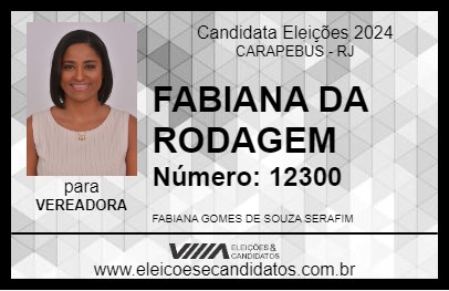 Candidato FABIANA DA RODAGEM 2024 - CARAPEBUS - Eleições