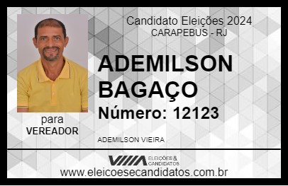 Candidato ADEMILSON BAGAÇO 2024 - CARAPEBUS - Eleições