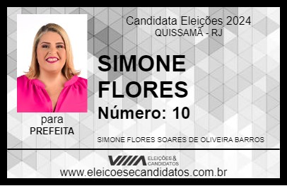 Candidato SIMONE FLORES 2024 - QUISSAMÃ - Eleições