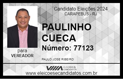 Candidato PAULINHO CUECA 2024 - CARAPEBUS - Eleições