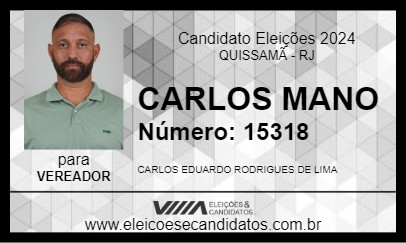 Candidato CARLOS MANO 2024 - QUISSAMÃ - Eleições