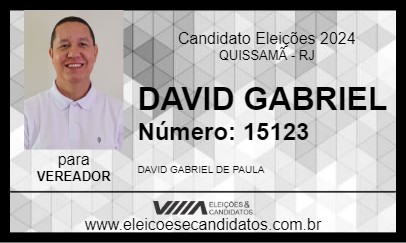 Candidato DAVID GABRIEL 2024 - QUISSAMÃ - Eleições