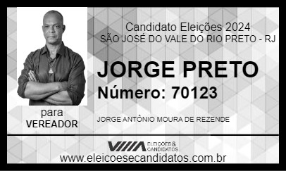 Candidato JORGE PRETO 2024 - SÃO JOSÉ DO VALE DO RIO PRETO - Eleições