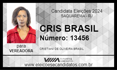 Candidato CRIS BRASIL 2024 - SAQUAREMA - Eleições