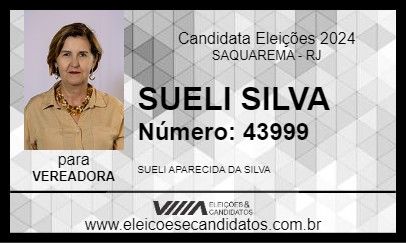 Candidato SUELI SILVA 2024 - SAQUAREMA - Eleições