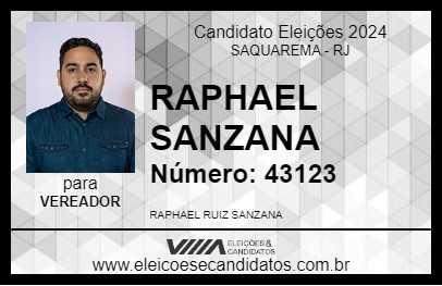 Candidato RAPHAEL SANZANA 2024 - SAQUAREMA - Eleições