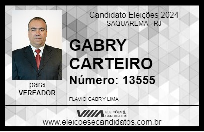 Candidato GABRY CARTEIRO 2024 - SAQUAREMA - Eleições