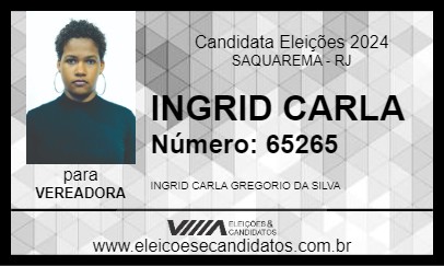 Candidato INGRID CARLA 2024 - SAQUAREMA - Eleições