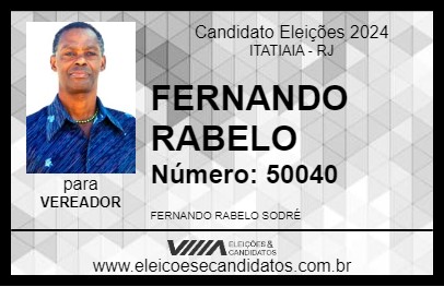 Candidato FERNANDO RABELO 2024 - ITATIAIA - Eleições