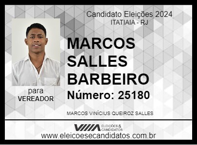 Candidato MARCOS SALLES BARBEIRO 2024 - ITATIAIA - Eleições