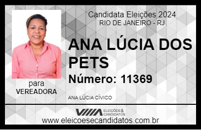 Candidato ANA LÚCIA DOS PETS 2024 - RIO DE JANEIRO - Eleições