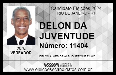 Candidato DELON DA JUVENTUDE 2024 - RIO DE JANEIRO - Eleições