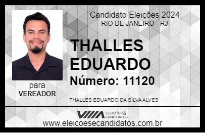 Candidato THALLES EDUARDO 2024 - RIO DE JANEIRO - Eleições