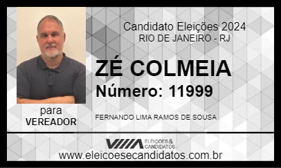 Candidato ZÉ COLMEIA 2024 - RIO DE JANEIRO - Eleições