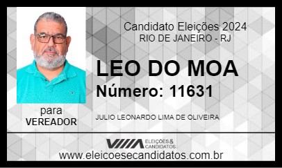 Candidato LEO DO MOA 2024 - RIO DE JANEIRO - Eleições