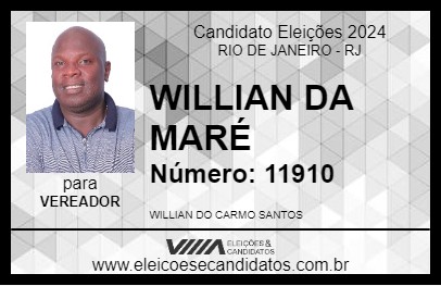 Candidato WILLIAN DA MARÉ 2024 - RIO DE JANEIRO - Eleições