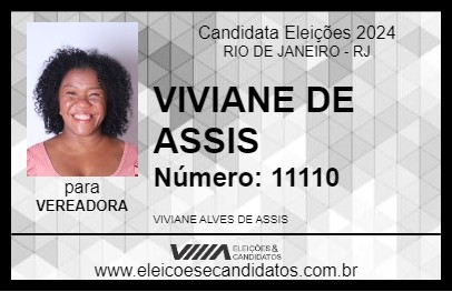 Candidato VIVIANE DE ASSIS 2024 - RIO DE JANEIRO - Eleições