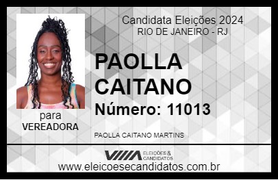 Candidato PAOLLA CAITANO 2024 - RIO DE JANEIRO - Eleições