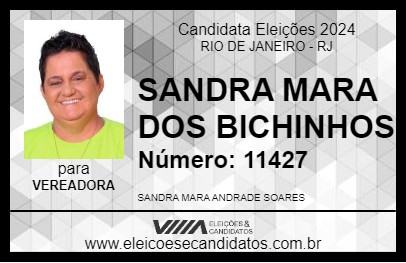 Candidato SANDRA MARA DOS BICHINHOS 2024 - RIO DE JANEIRO - Eleições