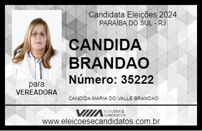 Candidato CANDIDA BRANDAO 2024 - PARAÍBA DO SUL - Eleições