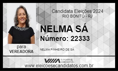 Candidato NELMA SÁ 2024 - RIO BONITO - Eleições