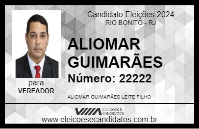 Candidato ALIOMAR GUIMARÃES 2024 - RIO BONITO - Eleições