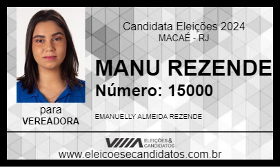 Candidato MANU REZENDE 2024 - MACAÉ - Eleições