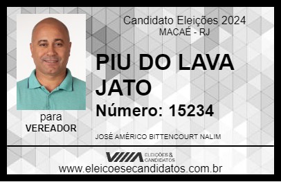 Candidato PIU DO LAVA JATO 2024 - MACAÉ - Eleições