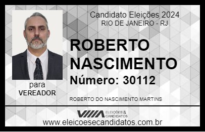 Candidato ROBERTO NASCIMENTO 2024 - RIO DE JANEIRO - Eleições