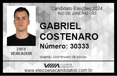 Candidato GABRIEL COSTENARO 2024 - RIO DE JANEIRO - Eleições