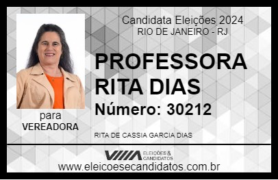 Candidato PROFESSORA RITA DIAS 2024 - RIO DE JANEIRO - Eleições