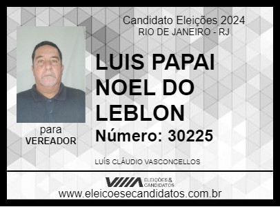 Candidato LUIS PAPAI NOEL DO LEBLON 2024 - RIO DE JANEIRO - Eleições