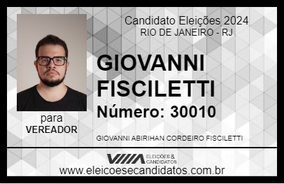 Candidato GIOVANNI FISCILETTI 2024 - RIO DE JANEIRO - Eleições