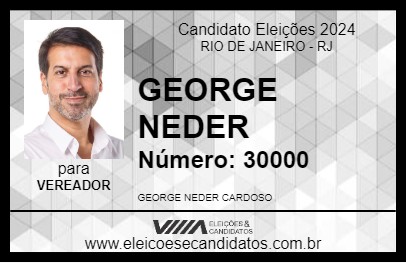 Candidato GEORGE NEDER 2024 - RIO DE JANEIRO - Eleições