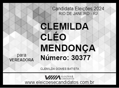 Candidato CLEMILDA CLÉO MENDONÇA 2024 - RIO DE JANEIRO - Eleições