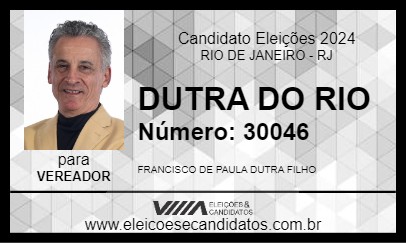 Candidato DUTRA DO RIO 2024 - RIO DE JANEIRO - Eleições