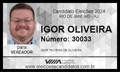 Candidato IGOR OLIVEIRA 2024 - RIO DE JANEIRO - Eleições