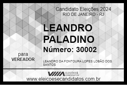 Candidato LEANDRO PALADINO 2024 - RIO DE JANEIRO - Eleições