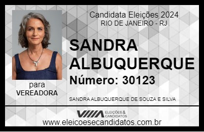 Candidato SANDRA ALBUQUERQUE 2024 - RIO DE JANEIRO - Eleições