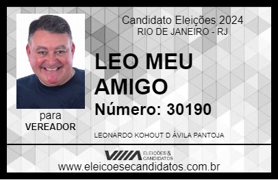 Candidato LEO MEU AMIGO 2024 - RIO DE JANEIRO - Eleições