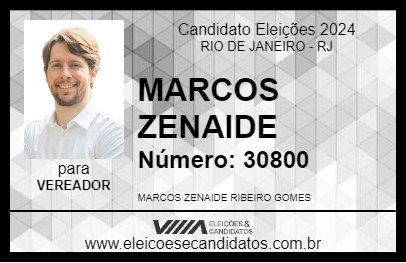 Candidato MARCOS ZENAIDE 2024 - RIO DE JANEIRO - Eleições