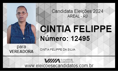 Candidato CINTIA FELIPPE 2024 - AREAL - Eleições