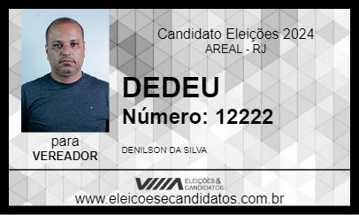 Candidato DEDEU 2024 - AREAL - Eleições