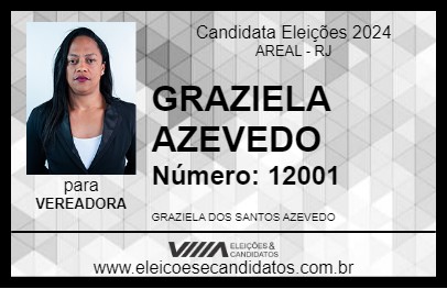 Candidato GRAZIELA AZEVEDO 2024 - AREAL - Eleições