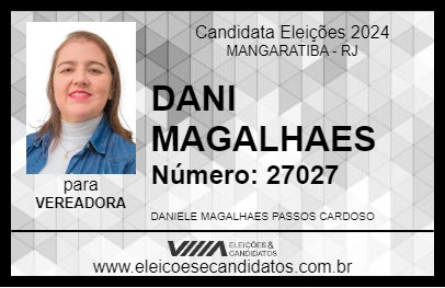 Candidato DANI MAGALHAES 2024 - MANGARATIBA - Eleições