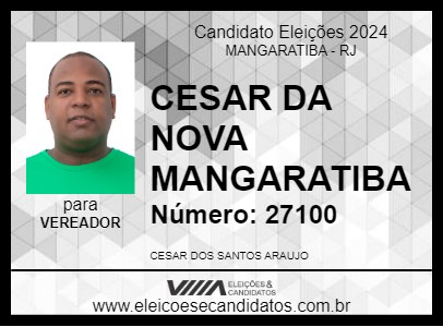 Candidato CESAR DA NOVA MANGARATIBA 2024 - MANGARATIBA - Eleições