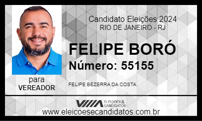 Candidato FELIPE BORÓ 2024 - RIO DE JANEIRO - Eleições