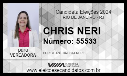 Candidato CHRIS NERI 2024 - RIO DE JANEIRO - Eleições