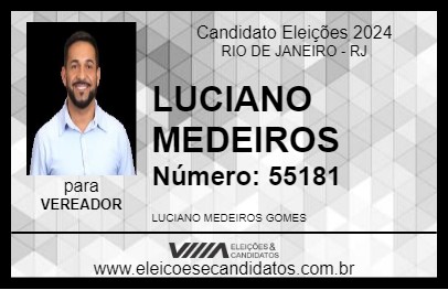 Candidato LUCIANO MEDEIROS 2024 - RIO DE JANEIRO - Eleições